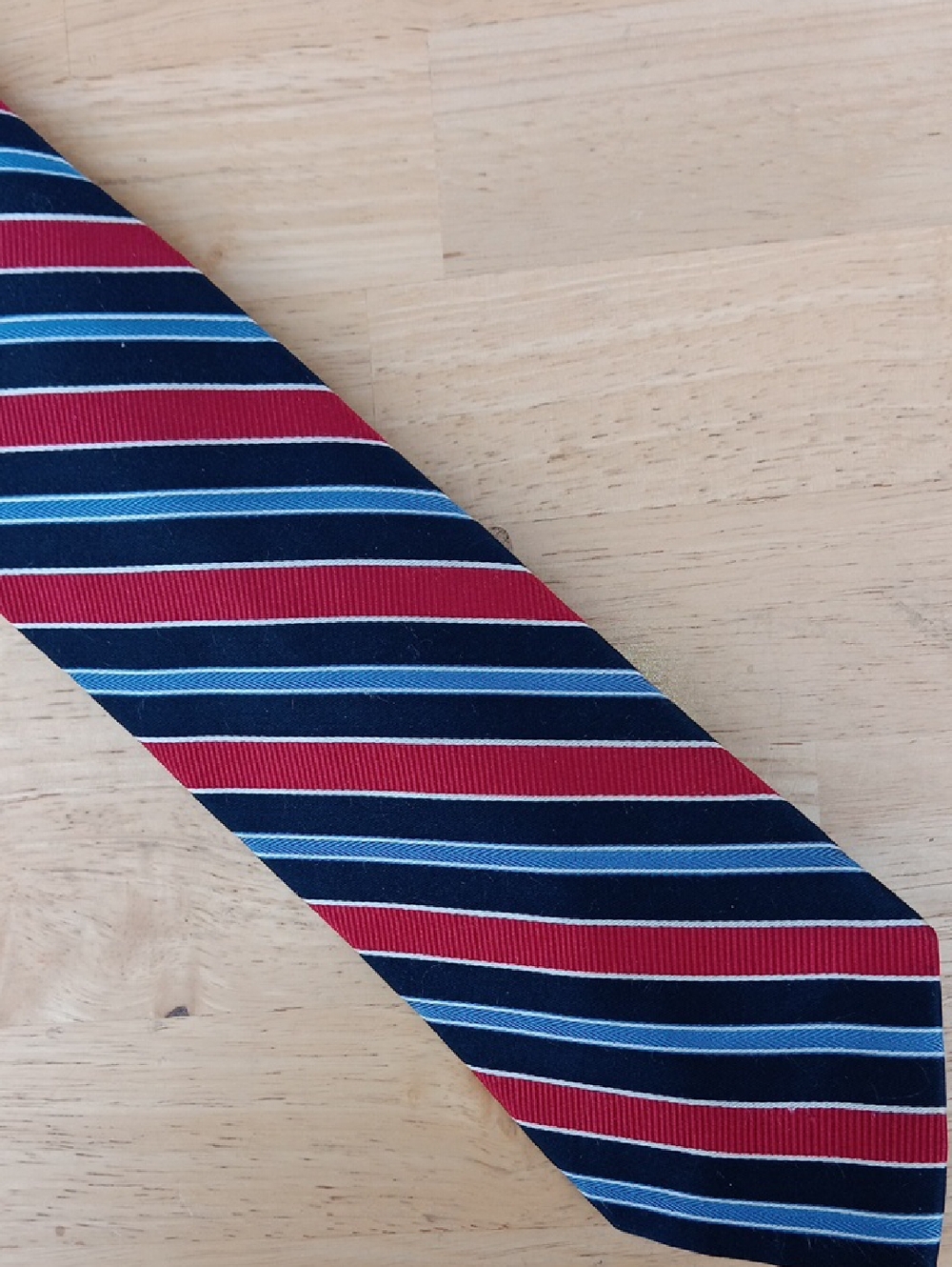 Jos. A. Bank Signature Collection Navy, Red and Light Blue Striped Tie